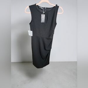 NWT OTEN Black Sleeveless Sheath Dress Size M Classic Chic